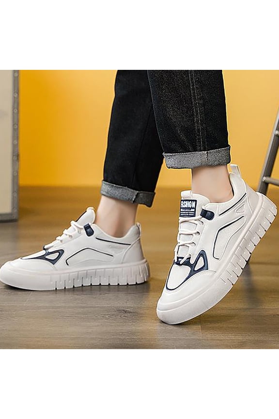 Men's Trail Running Shoes, Lightweight Athletic Sneakers with Ventilation Holes, Casual Gym and Walking Trainers