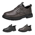 thumbnail image 1 of AUDeals Men's Vintage Leather Lace Up Oxfords Soft Rubber Sole Non Slip Platform Round Toe Business Dress Shoes, 1 of 9