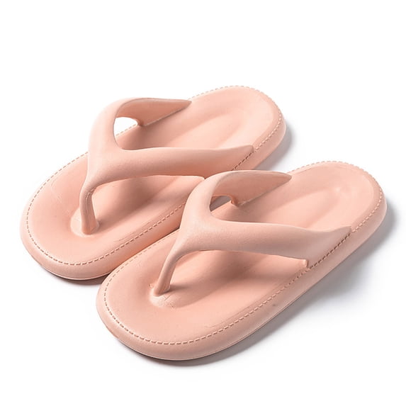 AUDeals Men's and Women's Flip Flops, Orthotic Lightweight Slides with Pillow Soft Cushion for Beach, Bath and Spa Use (Pink, 8)