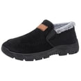 thumbnail image 1 of AUDeals Mens Snow Boots Insulated Slip On Outdoor Walking Shoes Warm Faux Fur Lined Ankle Booties Comfort Lightweight Winter Shoes (Black, 9.5), 1 of 8