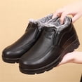 thumbnail image 1 of AUDeals Mens Waterproof Winter Boots Warm Fur Lined Slip On Snow Boots Thick Sole Casual Walking Shoes (Black, 9.5), 1 of 9