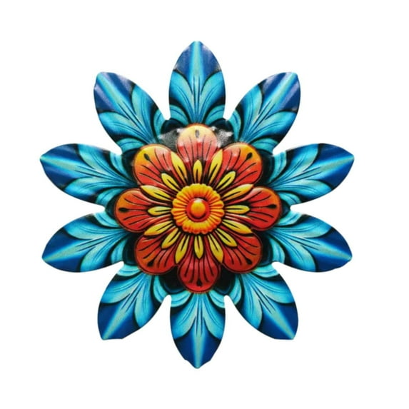 AUDeals Metal Flower Wall Decor Outdoor Garden Hanging Home Craft Gifts Flower Wall Decorations Flower Wall Hanging Decorations for Patio Garden Fence Yard Patio Balcony Living Room