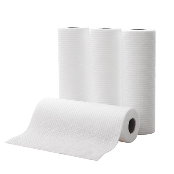 AUDeals Microfiber Cleaning Cloth Roll, 1 Roll Disposable Paper Towels Tear Away, Microfiber Towels Washable Shop Rags, Lint Free Cleaning Rags for House Kitchen, 9.84x9.84 Inch