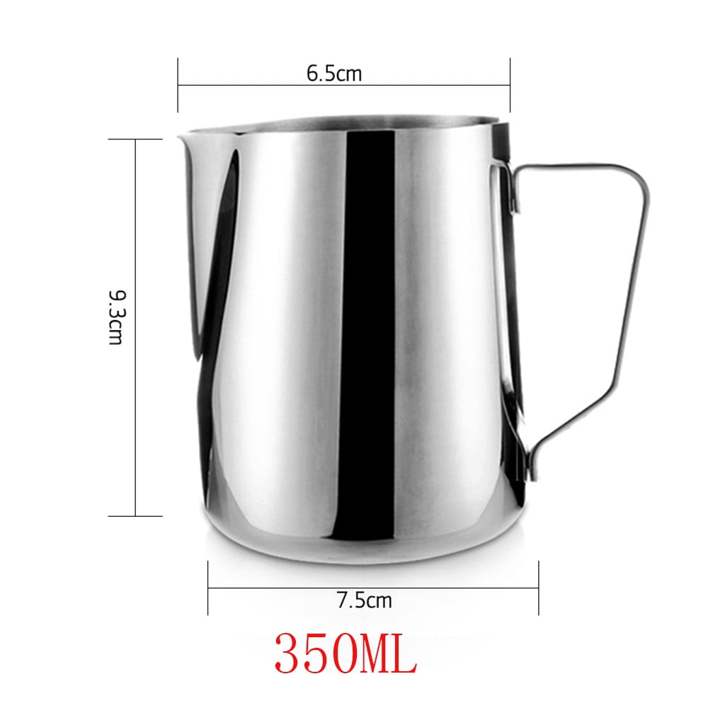 AUDeals Milk Frothing Pitcher Stainless Steel Latte Cup Steaming Pitcher Creamer Cup Milk Frother Cup 150ML/200ML/350ML/600ML/1000ML