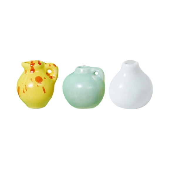 AUDeals Mini 3D Ceramic Vase for Fridge Cute Magnetic Flower Vase, Kitchen Decor, Small Plant Holder, Refrigerator Accessory