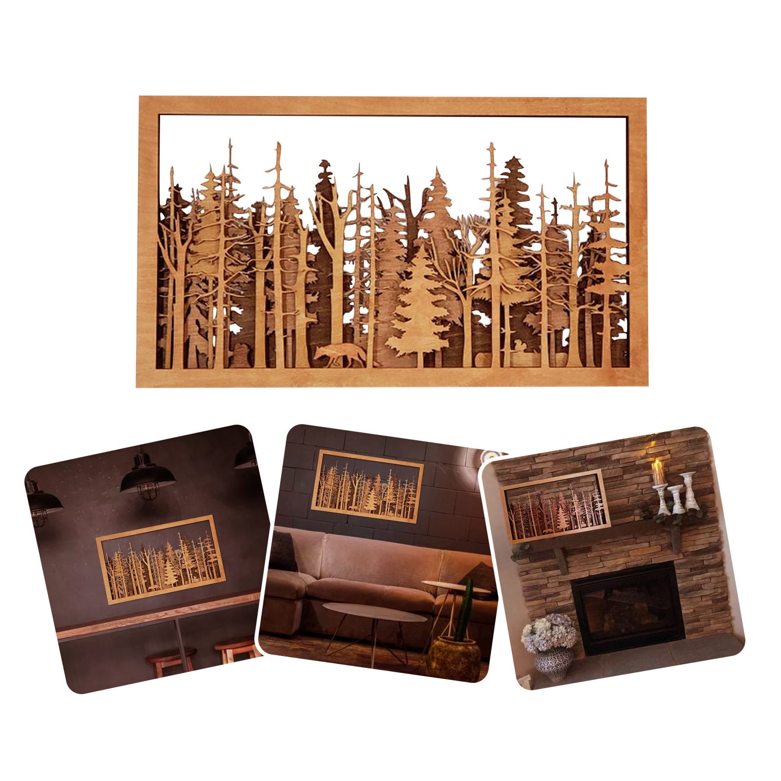 AUDeals Mountain Trees Wall Art Wall Décor for Living Room Bedroom Artwork Home Living Room Bedroom Office Wall Decoration 11.8*7.8 Inch