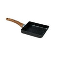 thumbnail image 1 of AUDeals Non-stick Egg Roll Pan Aluminum Pancake Japanese Omelette Kitchen Pan Non-Stick Pan Rectangle Frying Pan Wood Handle for Kitchen Dining Bar 13*5*1 Inch, 1 of 1