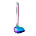 thumbnail image 1 of AUDeals Rainbow Stainless Steel Sauce Ladle with Spout, 8.67 Inch Mirror Polish Gravy and Soup Ladle, Dishwasher Safe Kitchen Utensil for Drizzling, Serving, and Cooking, 1 of 4