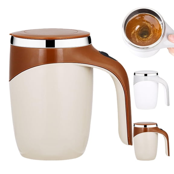 AUDeals Rechargeable Self Stirring Coffee Mug, Automatic Stirring Cup with 350ml Large Capacity, USB C Fast Charging, Leak Proof Lid, Stainless Steel Inner Liner