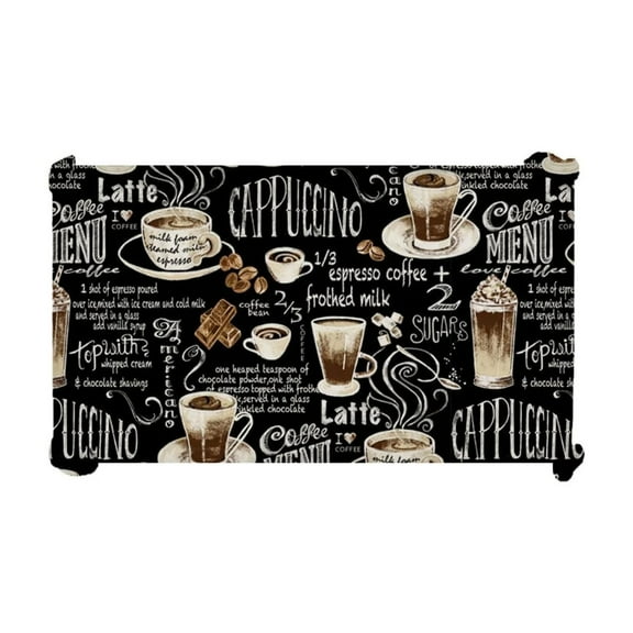 AUDeals Retro Coffee Pattern Tablecloth Vintage Dining Table Cover for Wedding, Kitchen & Home Decor Washable Rectangular Table Linen