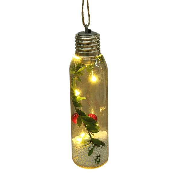 AUDeals Retro LED Christmas Lights with Snow Globes & Mini Trees String Lights for Bedroom/Window/Mantel Decor, Vintage-Inspired Snowflake & Cute Ornament Accents