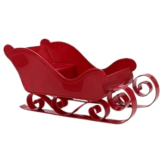 AUDeals Santa Sleigh Christmas Decor Tabletop Holiday Decoration, Festive Centerpiece for Mantel, Shelf & Home Décor Rustic Wooden or Resin Sculpture