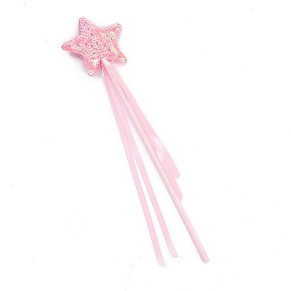 AUDeals Sequins MagicWand with Five-Pointed Star Sparkly Fairy Princess Wand Dress Up Toy for Girls Birthday Party Favors Gift