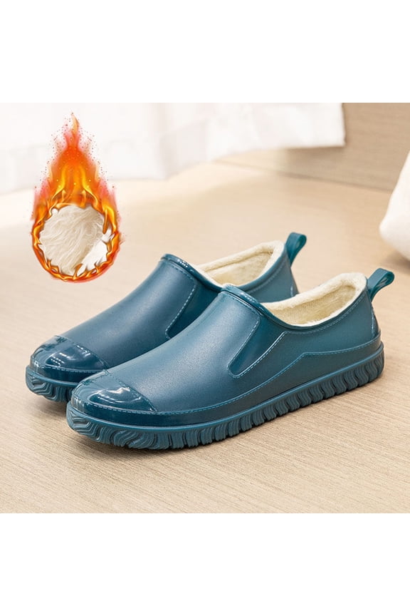 Short Rain Boots for Women and Men, Lightweight Waterproof Garden Shoes with Anti Slip Sole and Mid Heel Comfort
