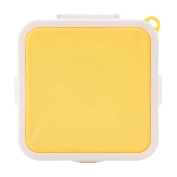 AUDeals Silicone Sandwich Container with 3-Button Leakproof Lid | Microwave/Freezer-Safe Food Storage Box for Hot/Cold Meals & Compact Kitchen Organizing‌ ‌