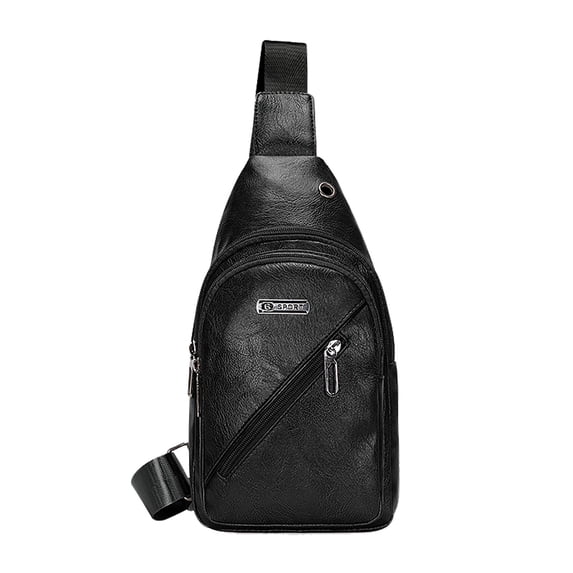 AUDeals Sling Bag Crossbody Bag for Men, New PU Chest Bag Outdoor Fashion Casual Nylon Shoulder Bag, Durable Crossbody Sling Bag Perfect Gifts for Women Daily Travel