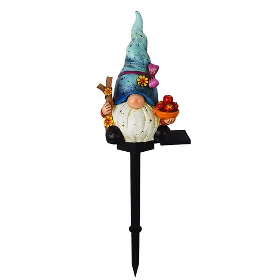 AUDeals Solar Gnome Pathway Lights, LED Decorative Garden Stakes with Warm White LEDs, Waterproof Yard Decor for Walkway, Patio, and Gnome Theme Nights