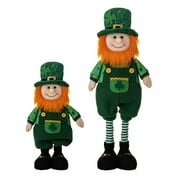 AUDeals St. Patrick's Day Lucky Leprechaun Dolls | Bendable Green Posable Toys, Irish Party Decor & Creative Play | Gift for Boys & Girls