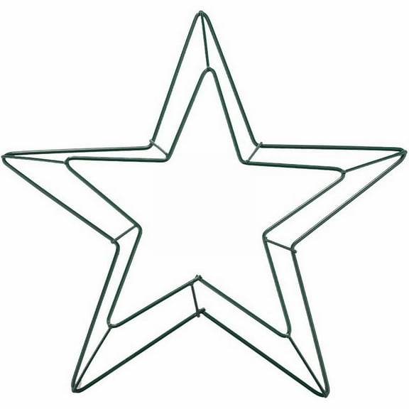 AUDeals Star Shaped Wire Wreath Frame 11.8inch Christmas Star Floral Hoop Floral Form for Crafts Wedding Wreath Decor Making Wall Hanging Craft DIY Accessories