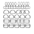 thumbnail image 1 of AUDeals Swivel Snap Hooks Kit with D Rings, Includes Slide Buckles and Purse Hardware Clasps, for Bag Making Keychain Crafts Lanyard Clips, DIY Metal Components, 1 of 5