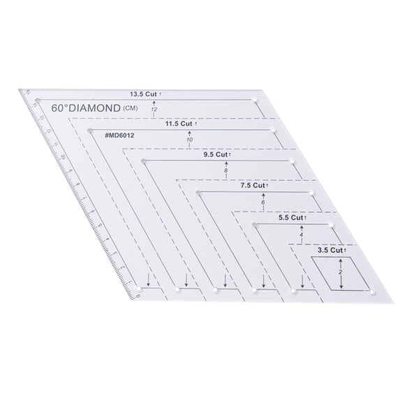 AUDeals Transparent Creative Grids Quilting Template Ruler, Hexagon Shape Craft Ruler, DIY Tool for Sewing, Cutting, and Precision Craft Projects