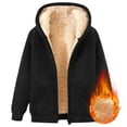 thumbnail image 1 of AUDeals Unisex Boys Girls Fleece Lined Sherpa Hoodies Kids Warm Winter Hoodies Pullover Hooded Sweatshirt Sweater ﻿ (Black, 3-4 Years), 1 of 4