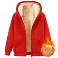 thumbnail image 1 of AUDeals Unisex Boys Girls Fleece Lined Sherpa Hoodies Kids Warm Winter Hoodies Pullover Hooded Sweatshirt Sweater ﻿ (RD2, 7-8 Years), 1 of 4