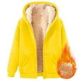 thumbnail image 1 of AUDeals Unisex Boys Girls Fleece Lined Sherpa Hoodies Kids Warm Winter Hoodies Pullover Hooded Sweatshirt Sweater ﻿ (Yellow, 3-4 Years), 1 of 4