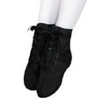 thumbnail image 1 of AUDeals Unisex Jazz Boots, Canvas Dance Shoes with Split Sole Comfort for Ballroom Training and Performance (Black, 5.5), 1 of 7