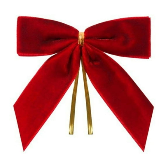 AUDeals Velvet Christmas Bows for Home Decor Gift Wrapping Christmas Tree Wedding Wreath Crafts Party Favors Candy Bags and Embellishments