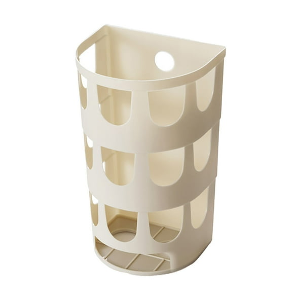 AUDeals Wall-Mounted Trash Bag Dispenser Organizer Heavy-Duty Vertical Storage Box for Kitchen/Bathroom/Garage, Waterproof Plastic Bags Holder