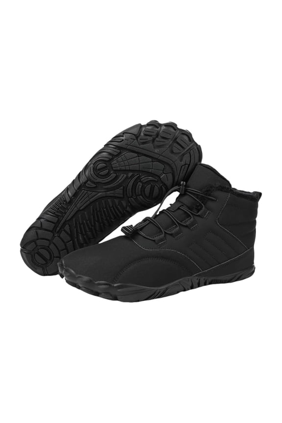 Winter Barefoot Hiking Boots, Warm Zero Drop Snow Shoes with Wide Toe Box and Waterproof Comfort for Outdoor Use (Bronze, 11)
