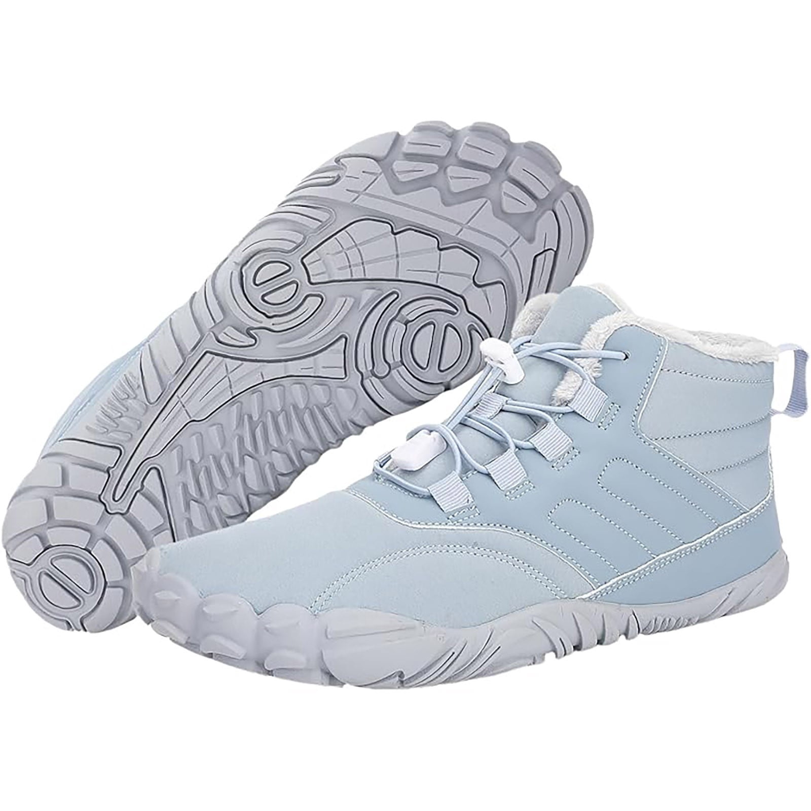 AUDeals Winter Barefoot Hiking Boots, Warm Zero Drop Snow Shoes with ...