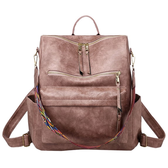 AUDeals Women Fashion Leather Backpack Purse, Large Capacity Convertible Shoulder Bag, Designer Ladies Casual Travel College Daypack