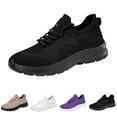 thumbnail image 1 of AUDeals Women Non Slip Sneakers, Breathable Lightweight Walking Shoes, Casual Shoes for Travel and Work (Black, 7), 1 of 8