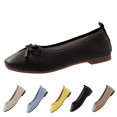 thumbnail image 1 of AUDeals Women's Ballet Flats, Square Toe Slip On Shoes with Bowknot and Soft Sole, Foldable Dress Shoes for Parties, 1 of 3