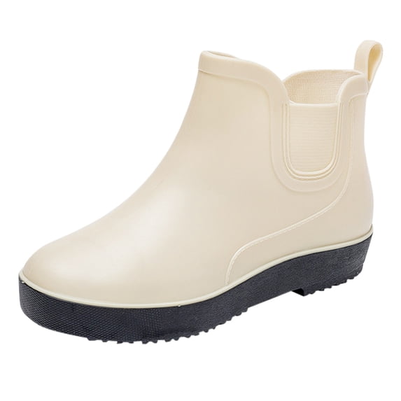AUDeals Women's Chunky Platform Rain Boots Anti Slip Thick Sole Casual Walking Fishing Garden Work Shoes