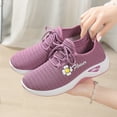 thumbnail image 1 of AUDeals Women's Floral Print Bowling Shoes, Air Cushion Sneakers with Arch Support for Work, Gym and Running (Purple, 7.5), 1 of 8