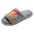 thumbnail image 1 of AUDeals Women's Fuzzy Slide Slippers - Memory Foam Open Toe House Shoes with Soft Cotton Comfort for Indoor Home Wear (Grey, 7), 1 of 4