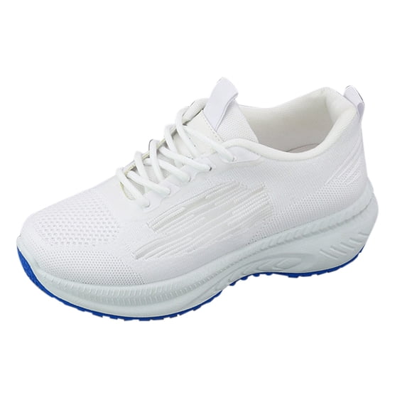 AUDeals Women’s Hands Free Slip On Walking Shoes Arch Support Orthotic Sneakers for Plantar Fasciitis Heel Pain Relief (White, 6.5)