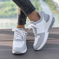 thumbnail image 1 of AUDeals Women's High Top Sneakers, Leather Mesh Shoes with Lace Up Comfort and Seamless Style for Casual Athletic Wear, 1 of 6