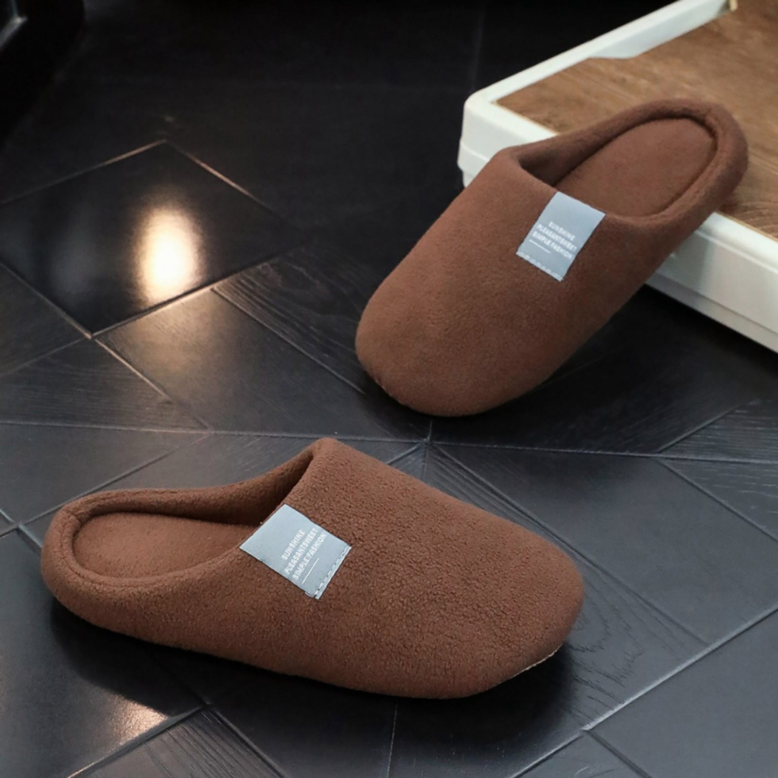 AUDeals Women's House Slippers, Fluffy Memory Foam Indoor Outdoor Shoes ...