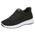 thumbnail image 1 of AUDeals Women’s Mesh Sneakers Slip On Walking Shoes Lightweight Low Top Gym Trainers Non Slip Casual Tennis Shoes (Black, 8), 1 of 8