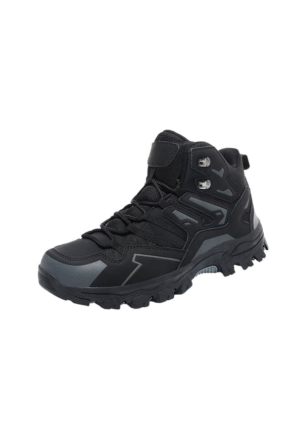 Women’s Orthopedic Hiking Boots Waterproof Breathable Lightweight Rugged Outdoor Trekking Work Boots (Black, 6)
