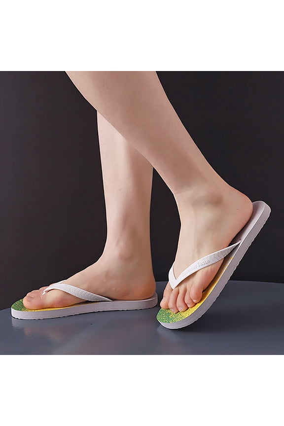 Women's Slim Flip Flops Shower Slippers Flat Sandals Non Slip Beach Pool Bathroom Slip On Shoes