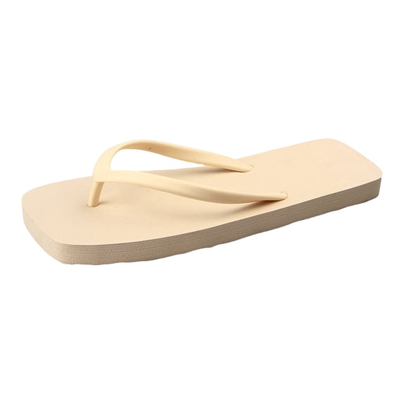 AUDeals Women's Summer Slippers, Square Toe Flip Flops with Soft Bottom and Non Slip Comfort, Casual Beach Travel Style