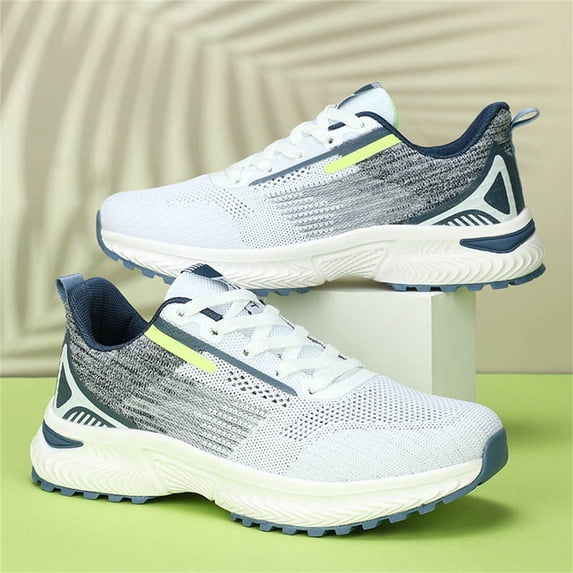 AUDeals Women's Wide Toe Box Walking Shoes, Arch Support Sneakers for Plantar Fasciitis and Heel Pain Relief (Green, 10.5)