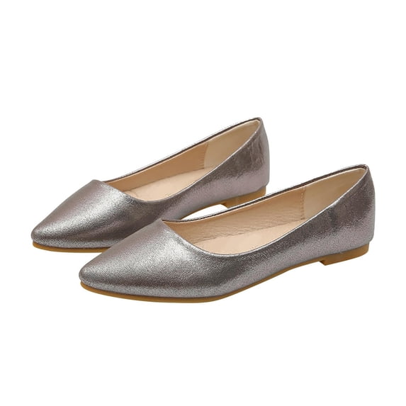 AUDeals Womens Elegant Hollow Cloth Flats Breathable Mesh Non Slip Casual Single Shoes (Grey, 36)