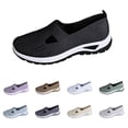 thumbnail image 1 of AUDeals Womens Orthopedic Slip On Sneakers Non Slip Arch Support Lightweight Breathable Walking Shoes (Black, 6.5), 1 of 9