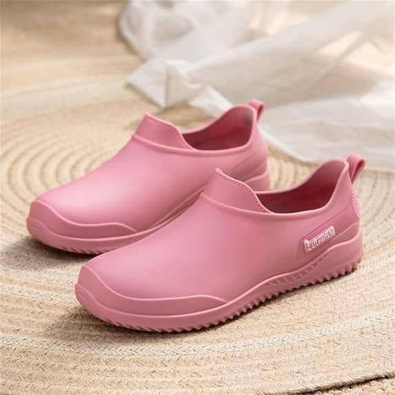 AUDeals Womens Waterproof Non Slip Chef Shoes Lightweight Slip On Kitchen Shoes Garden Work Shoes (B, 6.5)
